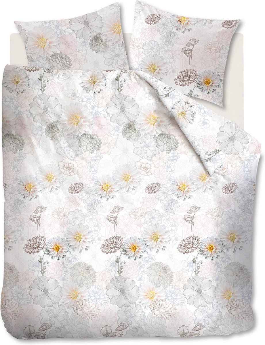 Beddinghouse Bora - Dekbedovertrek - Tweepersoons - 200x200/220 cm + 2 kussenslopen 60x70 cm - Wit