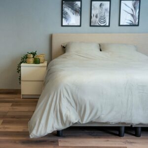Beau Maison Velvet Dekbedovertrek Zilver 200 x 200/220 cm + 2 kussenslopen
