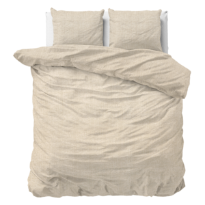 DreamHouse Bedding Leo Flanel - Zand Dekbedovertrek Lits-jumeaux (240 x 200/220 cm + 2 kussenslopen) Dekbedovertrek
