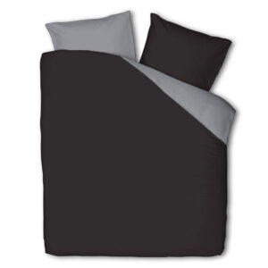 Fresh & Co Hotel Two Tone - Antraciet Dekbedovertrek Lits-jumeaux (240 x 200/220 cm + 2 kussenslopen) Dekbedovertrek