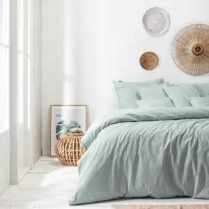 Dekbedovertrek Plain Percale - Tweepersoons (200x240 cm) - Groen Percale katoen - Dessin: Effen - Presence - Dekbed-Discounter.nl