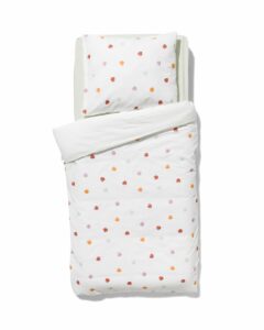 HEMA Dekbedovertrek 140x200/220 Zacht Katoen Stip Wit (wit)