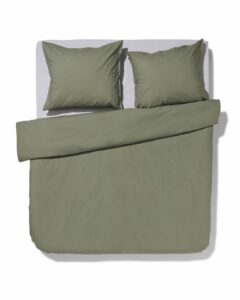 HEMA Dekbedovertrek 200x200 Hotel Katoen Percal Groen (legergroen)