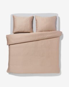 HEMA Dekbedovertrek Katoensatijn 200x220 Taupe (taupe)