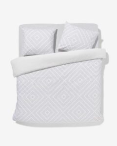 HEMA Dekbedovertrek Zacht Katoen 200x220 Boho (wit)