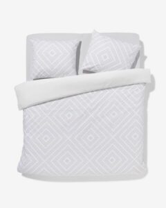 HEMA Dekbedovertrek Zacht Katoen 240x220 Boho (wit)