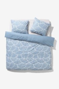 HEMA Dekbedovertrek Zacht Katoen 240x220 Zwammen Blauw (blauw)