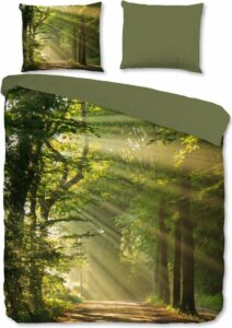 Hoogwaardige Katoen Tweepersoons Dekbedovertrek Forest | 200x200/220 | Fijn Geweven | Ademend En Zacht