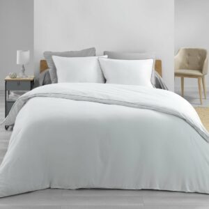 Livetti Twee Persoons Dekbedovertrek 260x240 cm met 2 x Kussensloops - Wit
