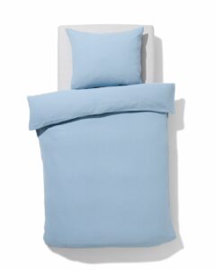 HEMA Dekbedovertrek Katoen Mousseline 140x200/220 Blauw (blauw)