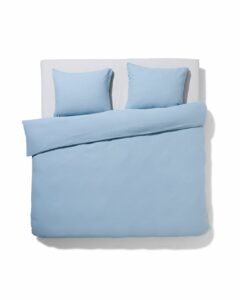 HEMA Dekbedovertrek Katoen Mousseline 240x200/220 Blauw (blauw)