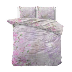Dekbedovertrek Helena Pink - Lits-Jumeaux (240x220 cm) - Roze Katoen-satijn - Dessin: - Manilla - Dekbed-Discounter.nl