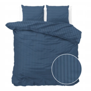 Dekbedovertrek Dallas - Lits-Jumeaux (240x220 cm) - Navy Microvezel - Dessin: Strepen - Zensation - Dekbed-Discounter.nl