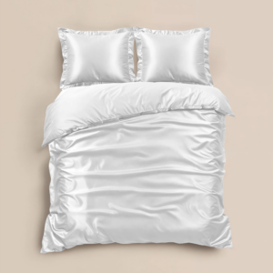 Dekbedovertrek Glossy - Tweepersoons (200x200 cm) - Wit Microvezel - Dessin: Luxe - Sleeptime - Dekbed-Discounter.nl
