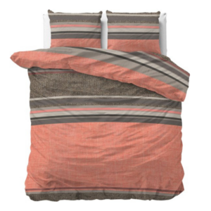 Dekbedovertrek Sonta - Tweepersoons (200x200 cm) - Rood Polyester-katoen - Dessin: Patroon - Sleeptime Elegance - Dekbed-Discounter.nl