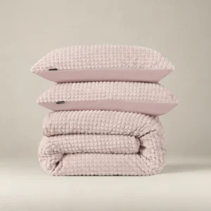 Dekbedovertrek Teddy - Eenpersoons (140x220 cm) - Roze Microvezel - Dessin: Effen - Sleeptime Glamour - Dekbed-Discounter.nl