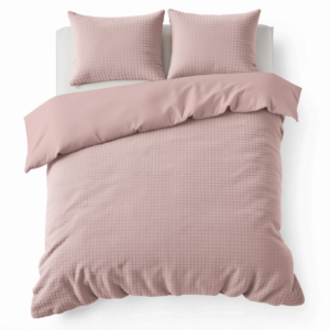 Dekbedovertrek Teddy - Lits-Jumeaux (240x220 cm) - Roze Microvezel - Dessin: Effen - Sleeptime Glamour - Dekbed-Discounter.nl