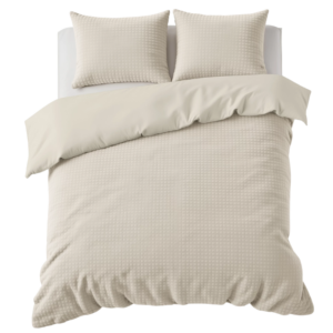 Dekbedovertrek Teddy - Tweepersoons (200x220 cm) - Taupe & Roze & Antraciet & Beige Microvezel - Dessin: Effen - Sleeptime Glamour -
