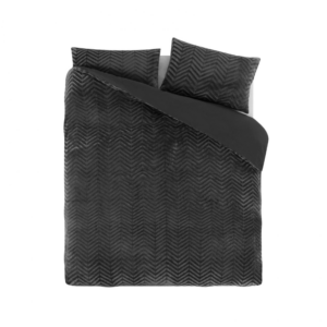 Dekbedovertrek Teddy - Tweepersoons (200x220 cm) - Zwart Microvezel - Dessin: Patroon, Luxe - Sleeptime - Dekbed-Discounter.nl