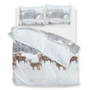 Flanellen Dekbedovertrek Katoen - (x cm) - Wit - Dessin: Dieren - Zo!Home - Dekbed-Discounter.nl