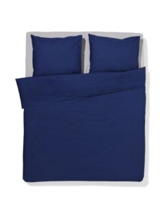 HEMA Dekbedovertrek 240x200/220cm Percal Donkerblauw (donkerblauw)