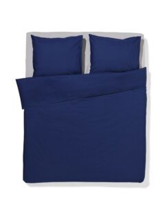HEMA Dekbedovertrek 240x200/220cm Percal Donkerblauw (donkerblauw)