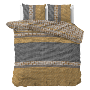 Dekbedovertrek Alta - Tweepersoons (200x200 cm) - Geel Microvezel - Dessin: - Sleeptime - Dekbed-Discounter.nl