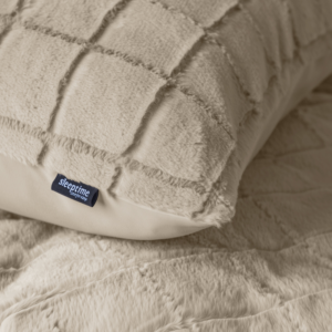 Dekbedovertrek Faux Fur - Eenpersoons (140x200 cm) - Zwart & Groen & Taupe & Beige Microvezel - Dessin: - Sleeptime - Dekbed-Discounter.nl