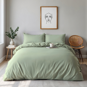 Dekbedovertrek Percale Katoen Uni - Lits-Jumeaux (240x220 cm) - Blauw Percale katoen - Dessin: Effen - Dreamhouse - Dekbed-Discounter.nl