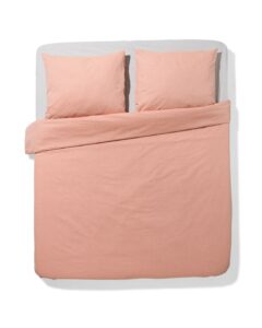 HEMA Dekbedovertrek 200x200/220cm Chambray Oranjerood (terra)