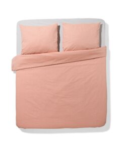 HEMA Dekbedovertrek 200x200/220cm Chambray Oranjerood (terra)