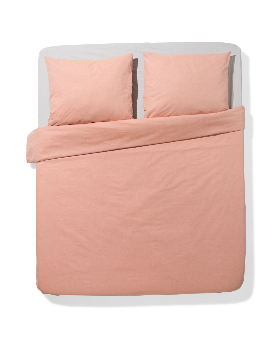 HEMA Dekbedovertrek 240x200/220cm Chambray Oranjerood (terra)