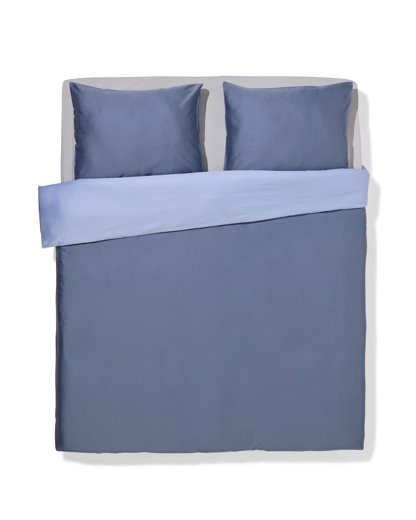 HEMA Dekbedovertrek 240x200/220cm Satijn Blauw (lichtblauw)