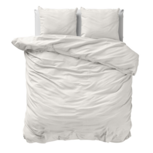 Dekbedovertrek Percale - Eenpersoons (140x200 cm) - Off-white Percale katoen - Dessin: Effen - Dreamhouse - Dekbed-Discounter.nl