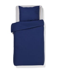 HEMA Dekbedovertrek 140x200/220cm Percal Donkerblauw (donkerblauw)