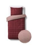 Dekbedovertrek Geruit Donkerrood 140 x 200 / 140 x 220