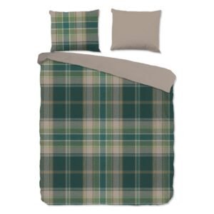 Dekbedovertrek Gestreept – Meerkleurig,Groen – Flanel/Katoen – 260 x 200
