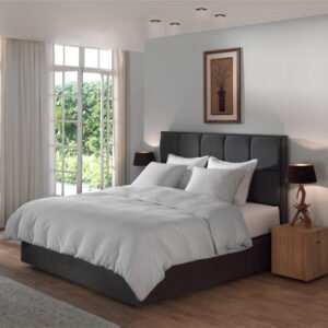Dekbedovertrek Effen – Grijs – Percale katoen – 240 x 220