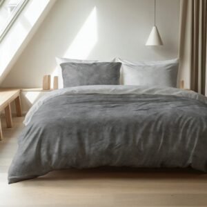 Dekbedovertrek Effen – Taupe – Flanel – 240 x 220