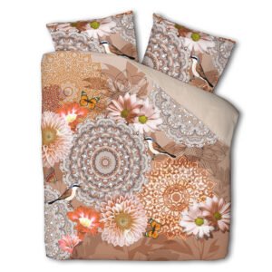 Dekbedovertrek Gebloemd – Meerkleurig,Roze – Katoen – 140 x 200 / 240 x 240 / 140 x 240