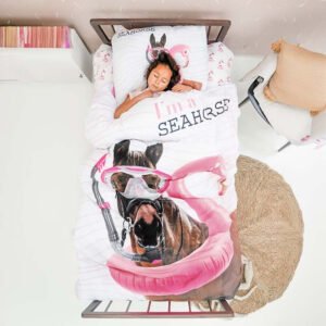 Kinder dekbedovertrek Roze – Katoen – 140 x 200