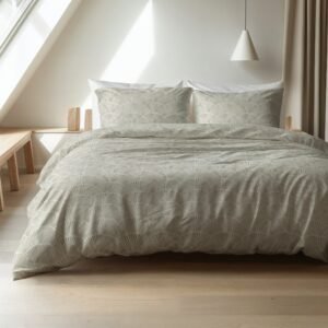 Dekbedovertrek Gestreept – Grijs,Antraciet,Meerkleurig – Flanel – 200 x 200