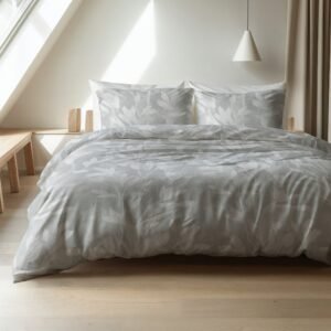 Dekbedovertrek Gestreept – Grijs,Antraciet,Meerkleurig – Flanel – 140 x 200