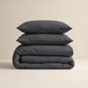 Dekbedovertrek Effen – Antraciet – Flanel – 140 x 200