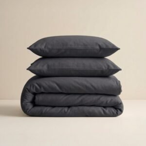 Dekbedovertrek Effen – Antraciet – Flanel – 240 x 220