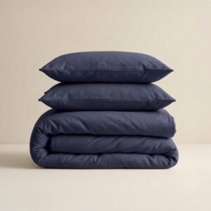 Dekbedovertrek Effen – Navy – Flanel – 200 x 200